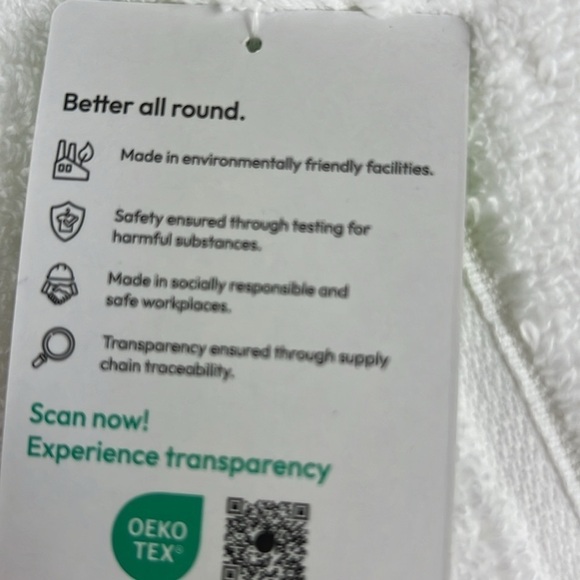 Rachel Zoe Bath Towel Set White 2 PCS Cotton Modal NEW - Picture 12 of 13